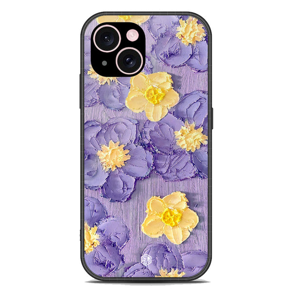 Floral Series Soft Phone Case - Premium Glass Case - Design 8 - iPhone 15