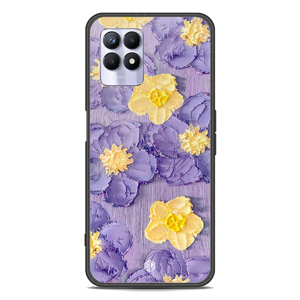 Floral Series Soft Phone Case - Premium Glass Case - Design 8 - Realme 8i