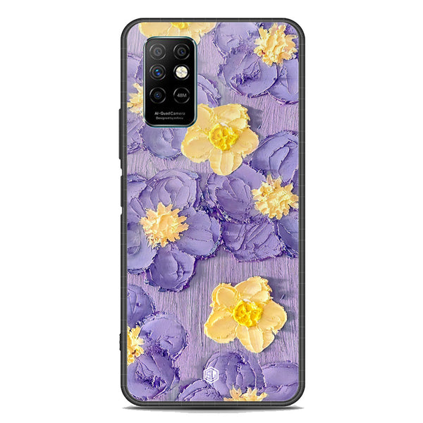 Floral Series Soft Phone Case - Premium Glass Case - Design 8 - Infinix Note 8i