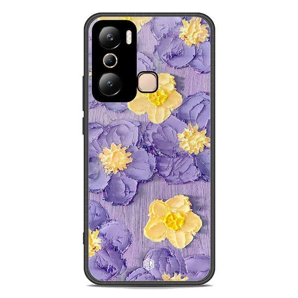 Floral Series Soft Phone Case - Premium Glass Case - Design 8 - Infinix Hot 20i