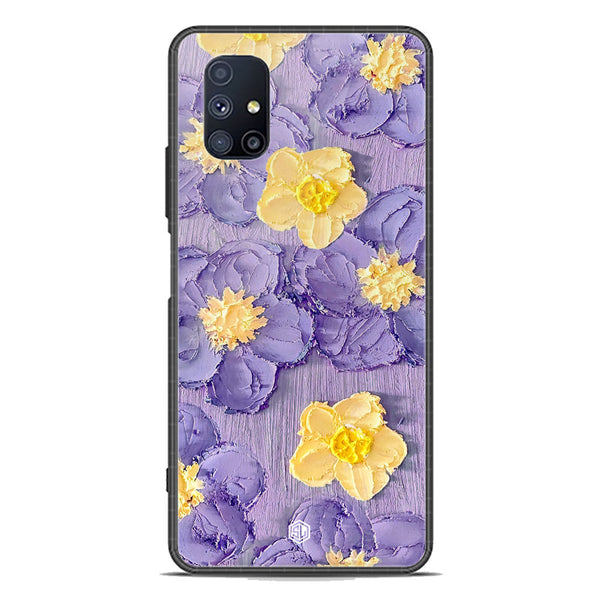 Floral Series Soft Phone Case - Premium Glass Case - Design 8 - Samsung Galaxy M51