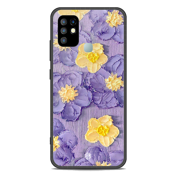 Floral Series Soft Phone Case - Premium Glass Case - Design 8 - Infinix Hot 10