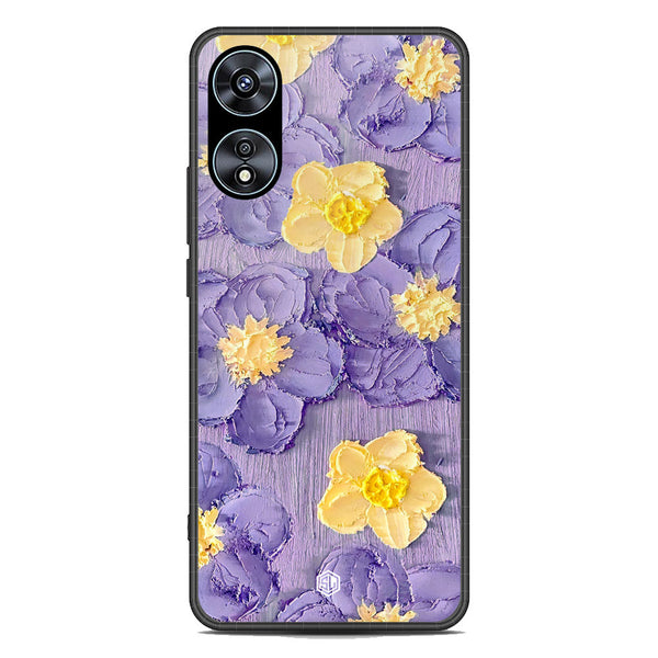 Floral Series Soft Phone Case - Premium Glass Case - Design 8 - Oppo A78 4G