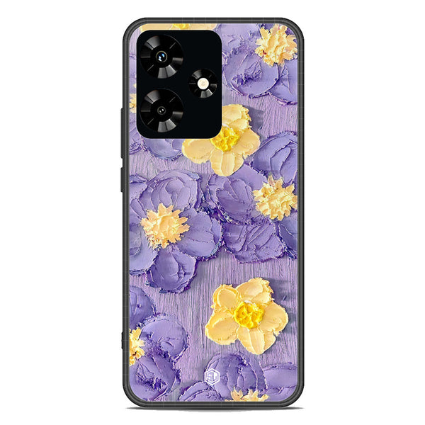 Floral Series Soft Phone Case - Premium Glass Case - Design 8 - Infinix Hot 30