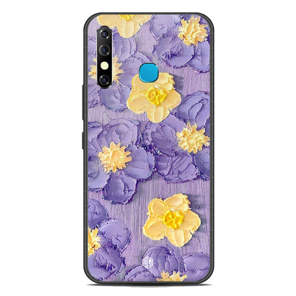 Floral Series Soft Phone Case - Premium Glass Case - Design 8 - Infinix Hot 8