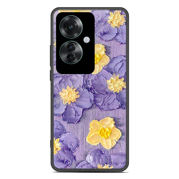 Floral Series Soft Phone Case - Premium Glass Case - Design 8 - Oppo Reno 11F