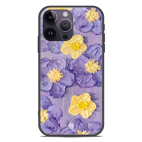 Floral Series Soft Phone Case - Premium Glass Case - Design 8 - iPhone 14 Pro