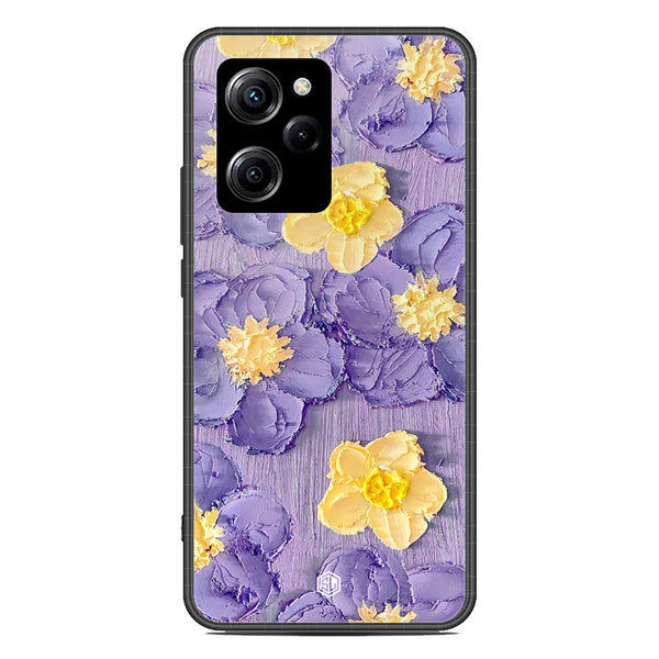 Floral Series Soft Phone Case - Premium Glass Case - Design 8 - Xiaomi Poco X5 Pro