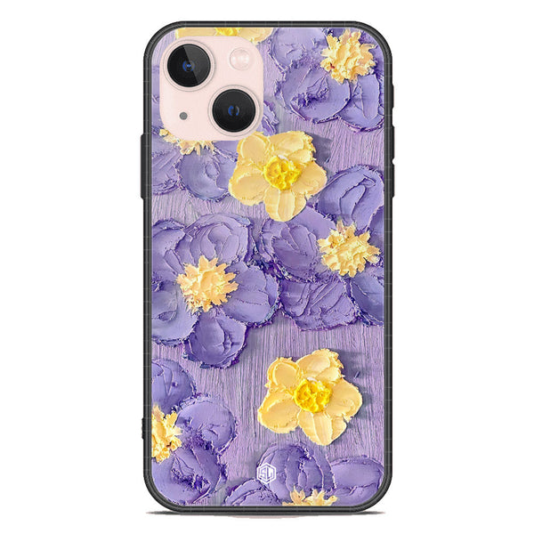 Floral Series Soft Phone Case - Premium Glass Case - Design 8 - iPhone 14 Plus