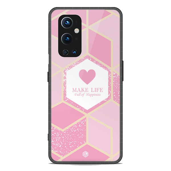 Happiness Series Soft Phone Case - Premium Glass Case - Design 3 - OnePlus 9 Pro