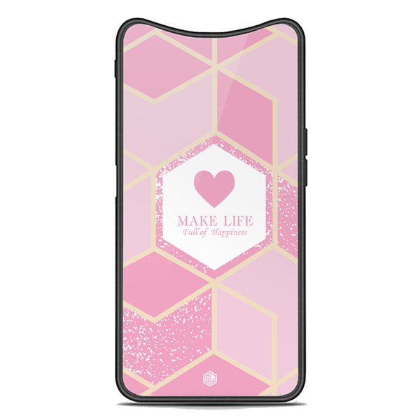 Happiness Series Soft Phone Case - Premium Glass Case - Design 3 - Oppo Find X