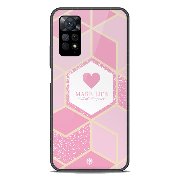 Happiness Series Soft Phone Case - Premium Glass Case - Design 3 - Xiaomi Redmi Note 11E Pro