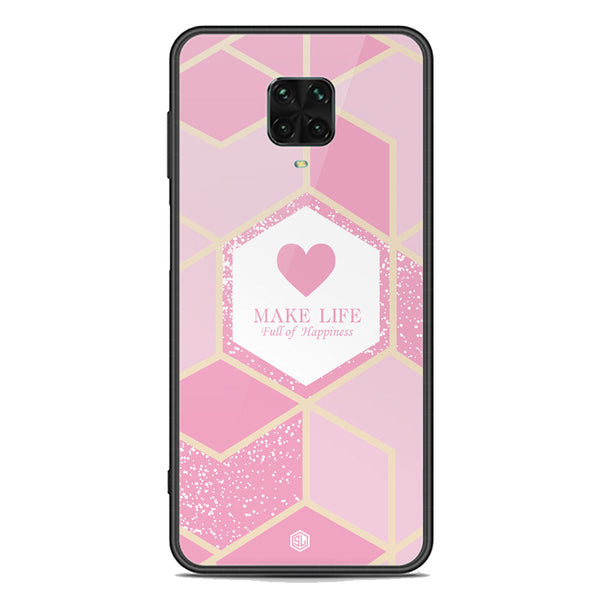 Happiness Series Soft Phone Case - Premium Glass Case - Design 3 - Xiaomi Redmi Note 9 Pro