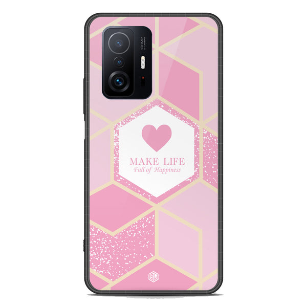 Happiness Series Soft Phone Case - Premium Glass Case - Design 3 - Xiaomi 11T Pro