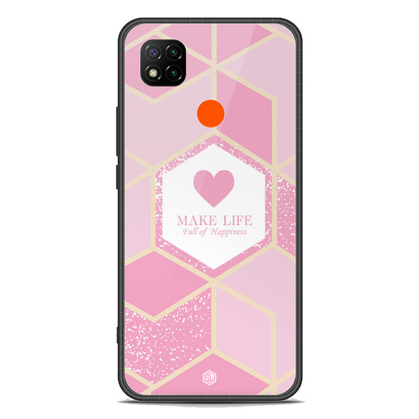 Happiness Series Soft Phone Case - Premium Glass Case - Design 3 - Xiaomi Redmi 9C