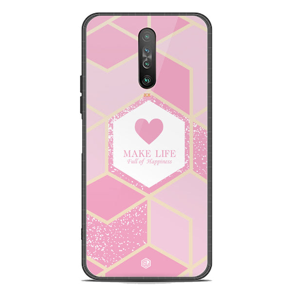 Happiness Series Soft Phone Case - Premium Glass Case - Design 3 - Xiaomi Poco X2