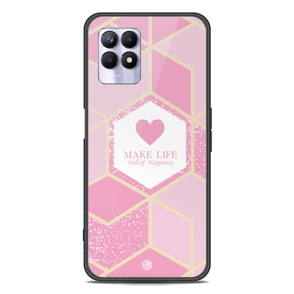 Happiness Series Soft Phone Case - Premium Glass Case - Design 3 - Realme Narzo 50 4G