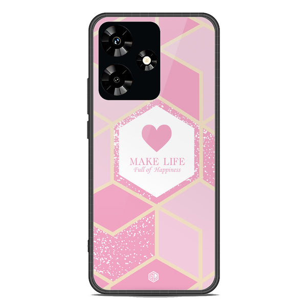 Happiness Series Soft Phone Case - Premium Glass Case - Design 3 - Infinix Hot 30