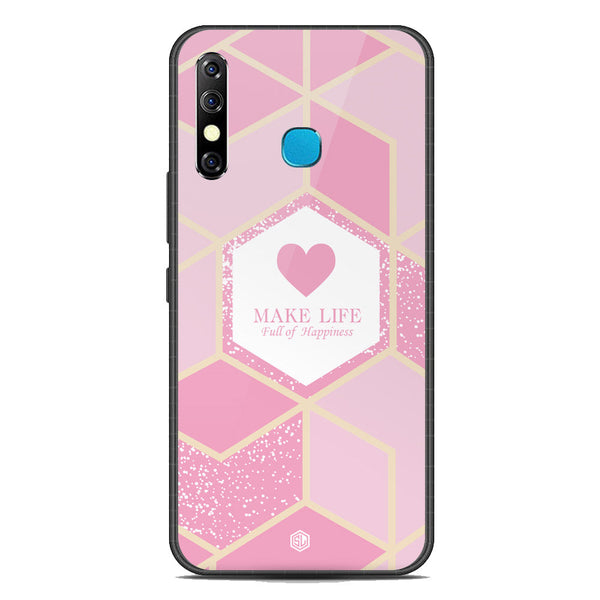 Happiness Series Soft Phone Case - Premium Glass Case - Design 3 - Infinix Hot 8