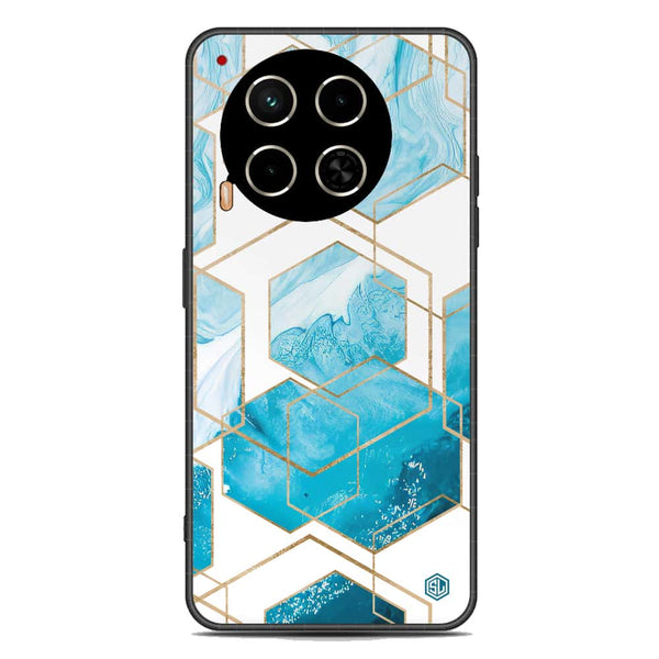 Stylish Marble Series Soft Phone Case - Metal Case - Design 1 - Tecno Camon 30