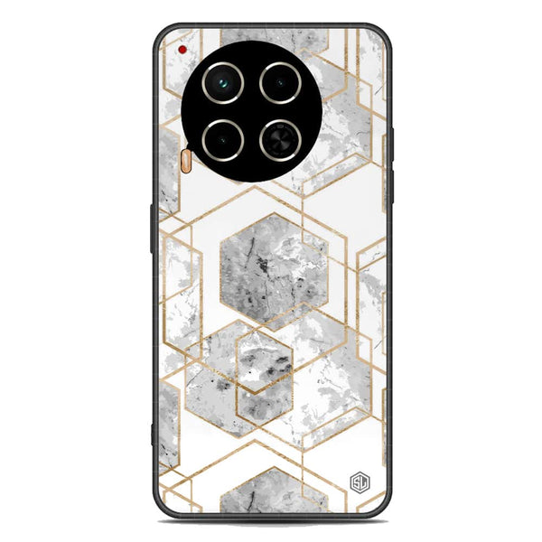 Stylish Marble Series Soft Phone Case - Metal Case - Design 2 - Tecno Camon 30