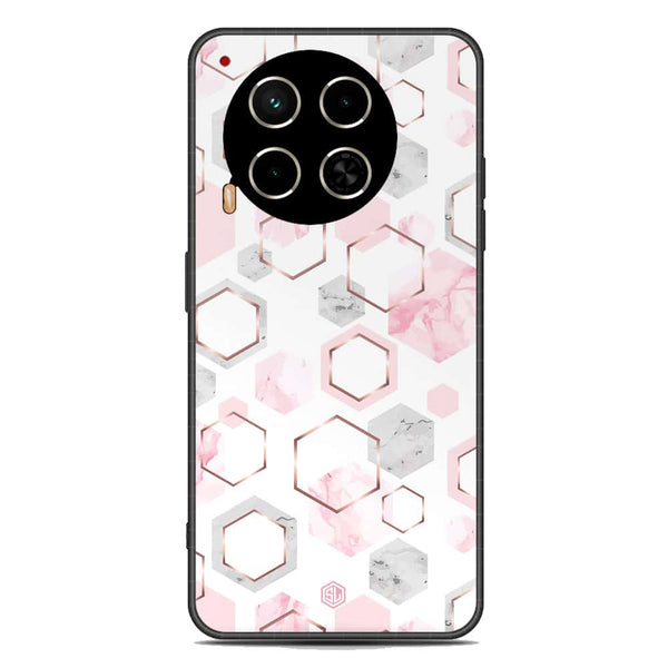 Stylish Marble Series Soft Phone Case - Metal Case - Design 4 - Tecno Camon 30