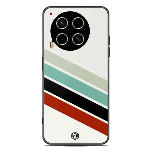 Retro Stripes Series Soft Phone Case - Metal Case - Design 2 - Tecno Camon 30