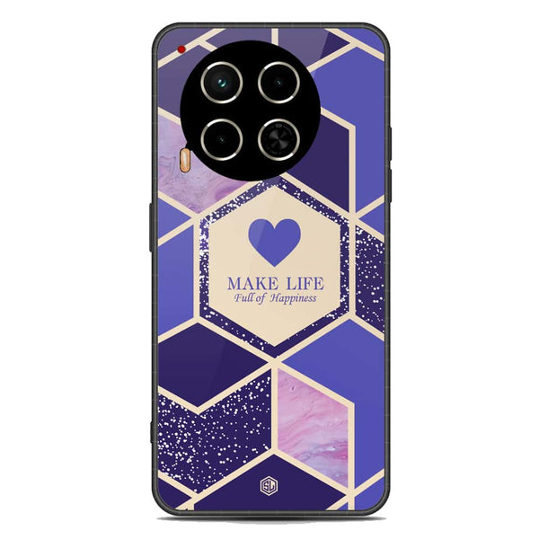 Happiness Series Soft Phone Case - Metal Case - Design 2 - Tecno Camon 30