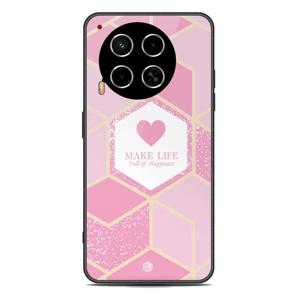 Happiness Series Soft Phone Case - Metal Case - Design 3 - Tecno Camon 30