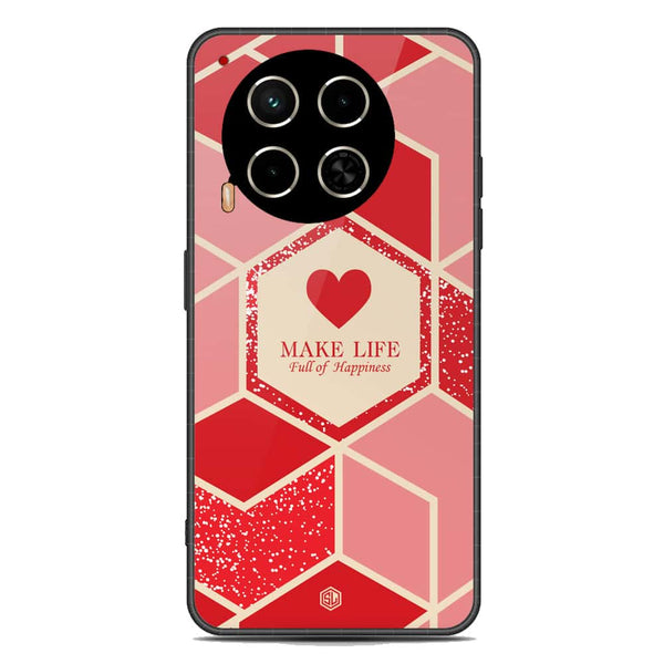 Happiness Series Soft Phone Case - Metal Case - Design 5 - Tecno Camon 30