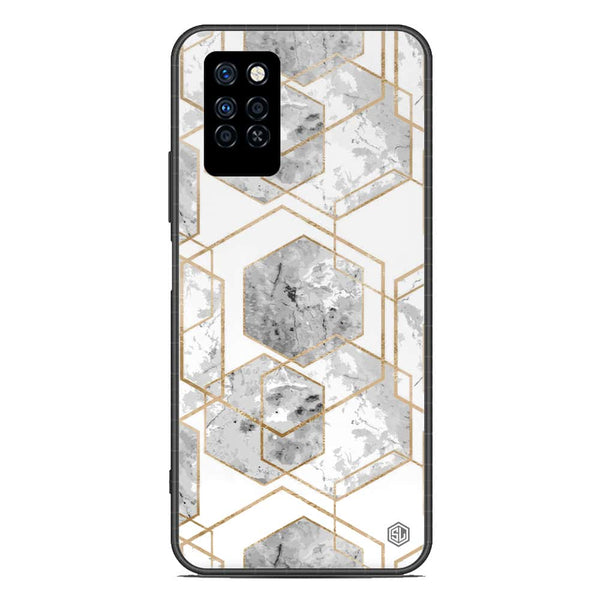 Stylish Marble Series Soft Phone Case - Metal Case - Design 2 - Infinix Note 10 Pro