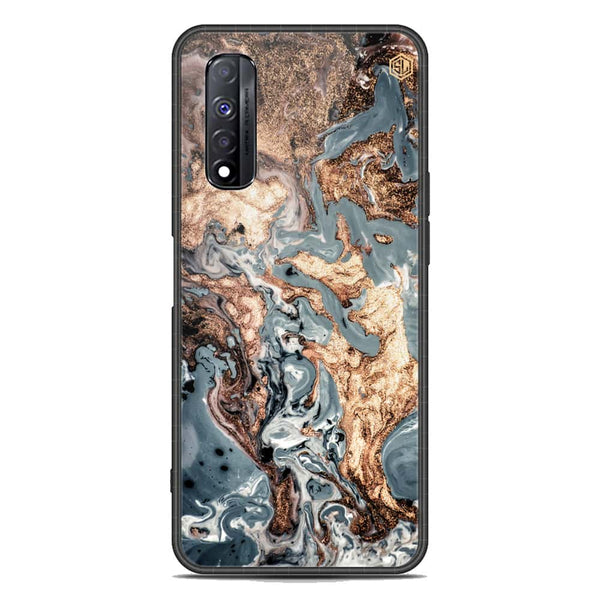 Marble Series Soft Phone Case - Metal Case - Design 5 - Realme Narzo 30