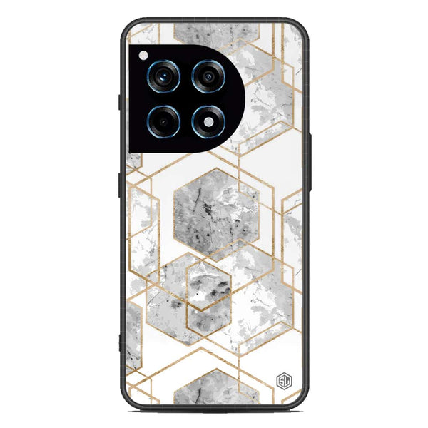 Stylish Marble Series Soft Phone Case - Metal Case - Design 2 - OnePlus 12R