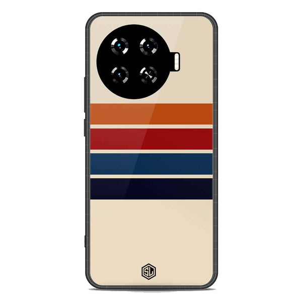 Retro Stripes Series Soft Phone Case - Metal Case - Design 3 - Tecno Spark 20 Pro Plus