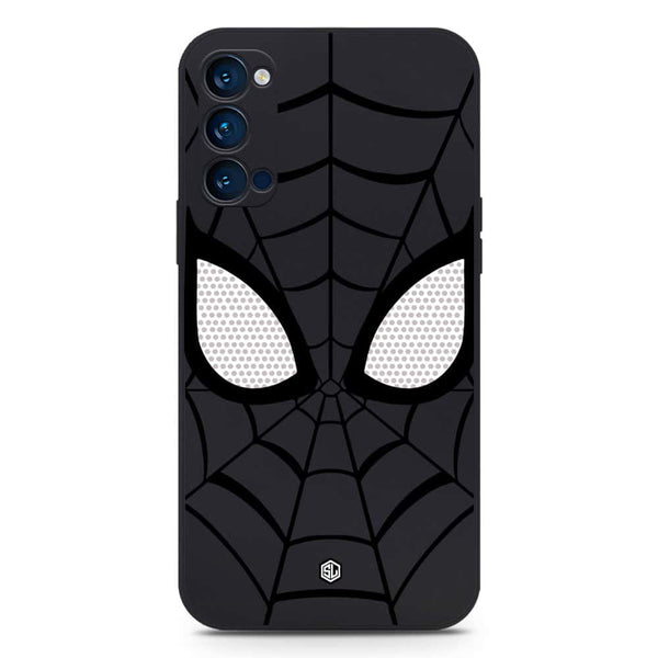 Cool Spider Design Soft Phone Case - Silica Gel Case - Black - Oppo Reno 4