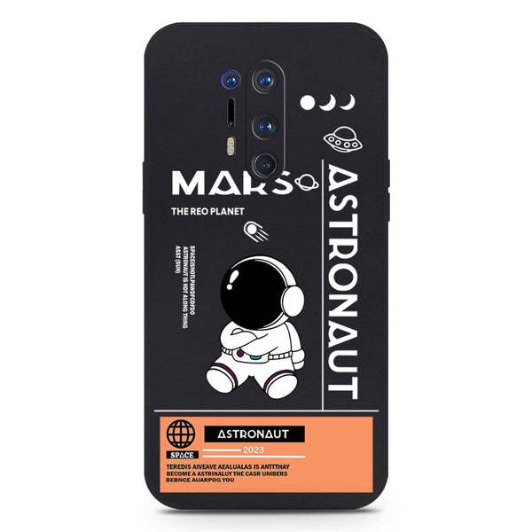 Astronaut Series Soft Phone Case - Silica Gel Case - Black - OnePlus 8 Pro