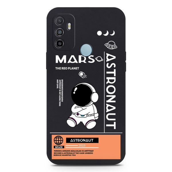 Astronaut Series Soft Phone Case - Silica Gel Case - Black - Oppo A53