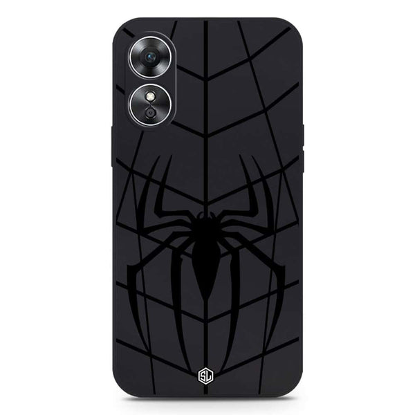 X-Spider Design Soft Phone Case - Silica Gel Case - Black - Oppo A17