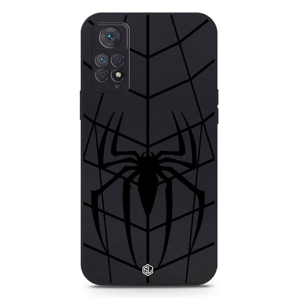 X-Spider Design Soft Phone Case - Silica Gel Case - Black - Xiaomi Redmi Note 11E Pro