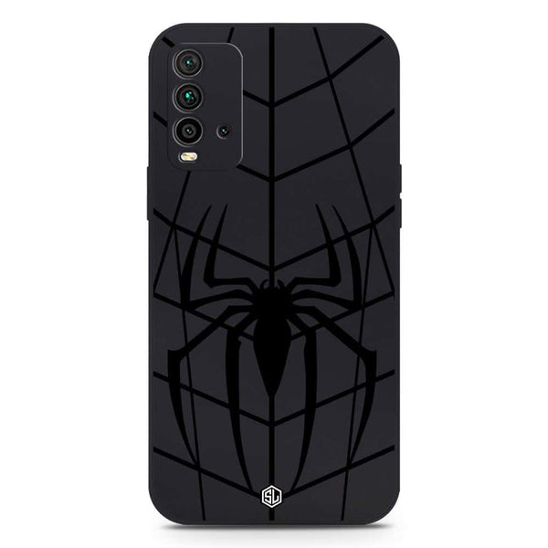 X-Spider Design Soft Phone Case - Silica Gel Case - Black - Xiaomi Redmi Note 9 4G