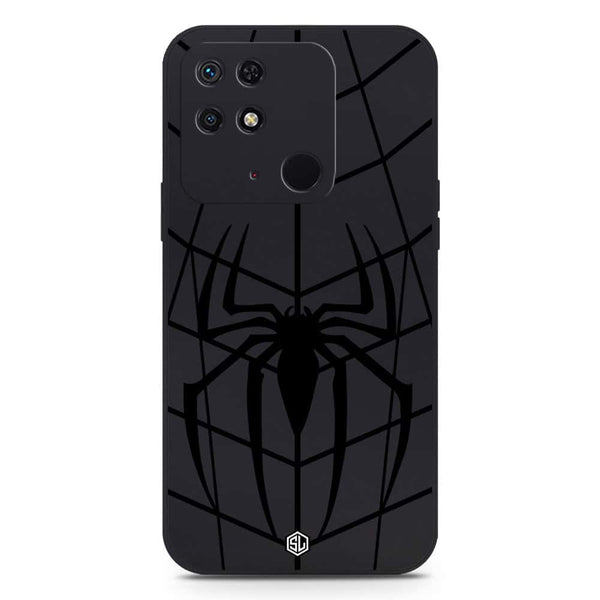 X-Spider Design Soft Phone Case - Silica Gel Case - Black - Xiaomi Redmi 10C