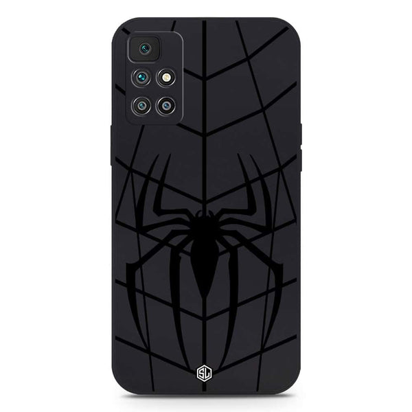 X-Spider Design Soft Phone Case - Silica Gel Case - Black - Xiaomi Redmi 10 Prime