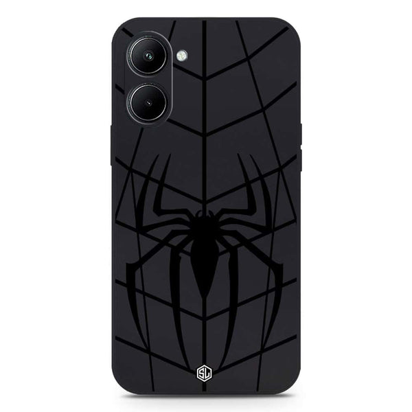 X-Spider Design Soft Phone Case - Silica Gel Case - Black - Realme C33