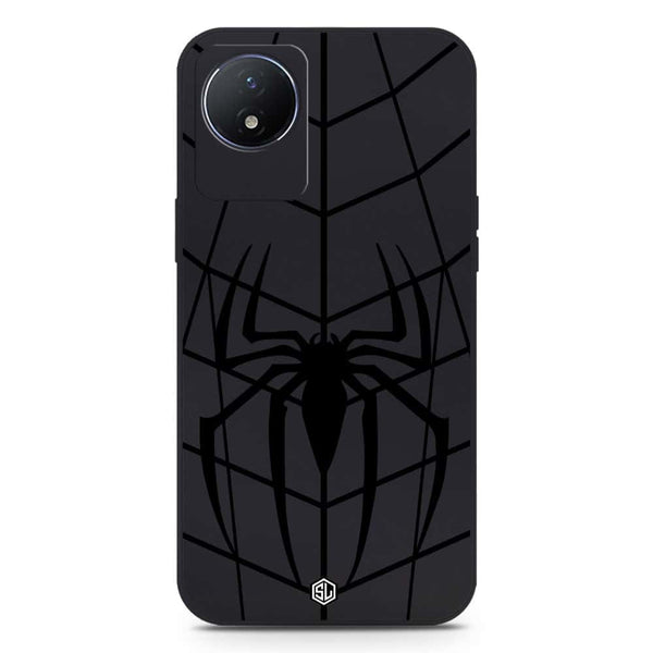 X-Spider Design Soft Phone Case - Silica Gel Case - Black - Vivo Y02