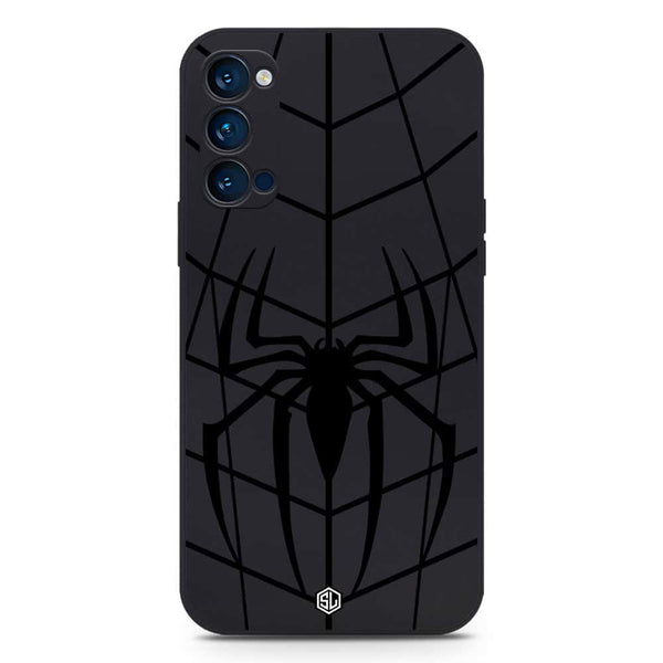 X-Spider Design Soft Phone Case - Silica Gel Case - Black - Oppo Reno 4 Pro