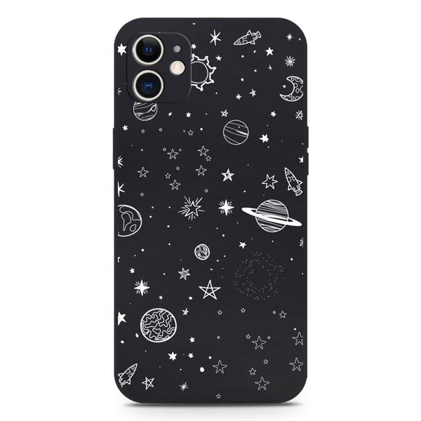 Stardust Dreams Design Soft Phone Case - Silica Gel Case - Black - iPhone 12