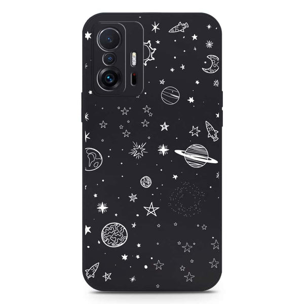 Stardust Dreams Design Soft Phone Case - Silica Gel Case - Black - Xiaomi 11T