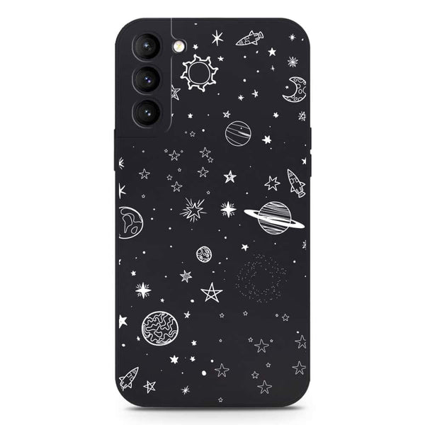 Stardust Dreams Design Soft Phone Case - Silica Gel Case - Black - Samsung Galaxy S21 Plus 5G