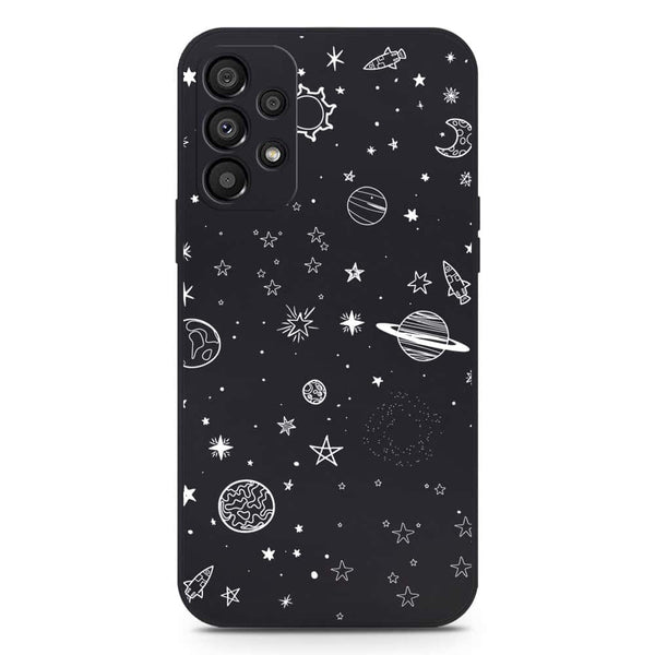 Stardust Dreams Design Soft Phone Case - Silica Gel Case - Black - Samsung Galaxy A33 5G