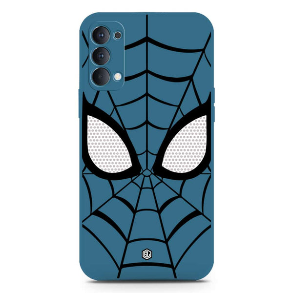 Cool Spider Design Soft Phone Case - Silica Gel Case - Blue - Oppo Reno 4 5G